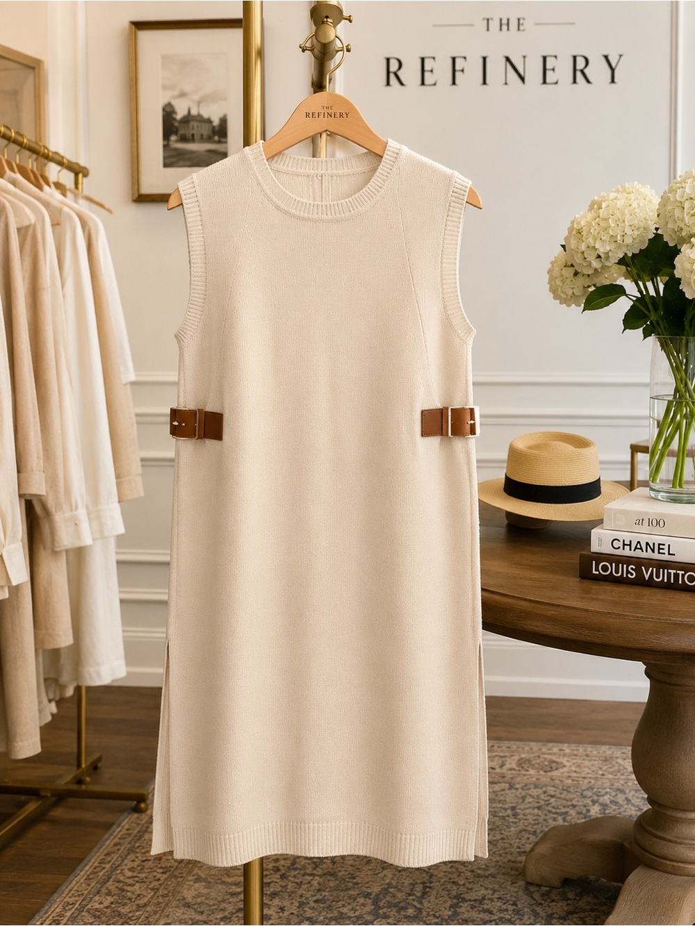 PERSE- per cappuccino knit dress NWT
